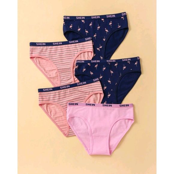 New Girls Womens 5 pair Colored Panties Undies Briefs Underwear Bikini Hipster - Picture 1 of 3